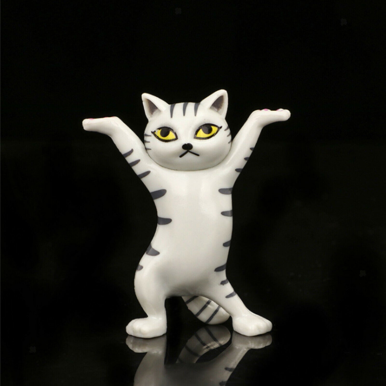 Set of 5 Cat Pen Ornament Kitty Bracket Funny Gift Office Desktop Decoration