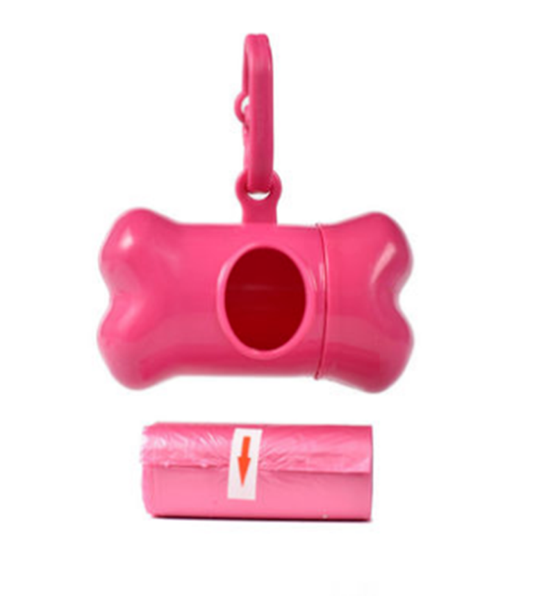 Poo Bag+ Dog Waste Pet Litter Box Mini Dedicated Poop Storage Box Bone Shape 5PC