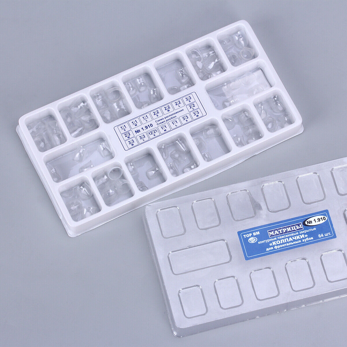 Dental Matrices Matrix Anterior Posterior Clear Transparent Crowns 2X 64pc
