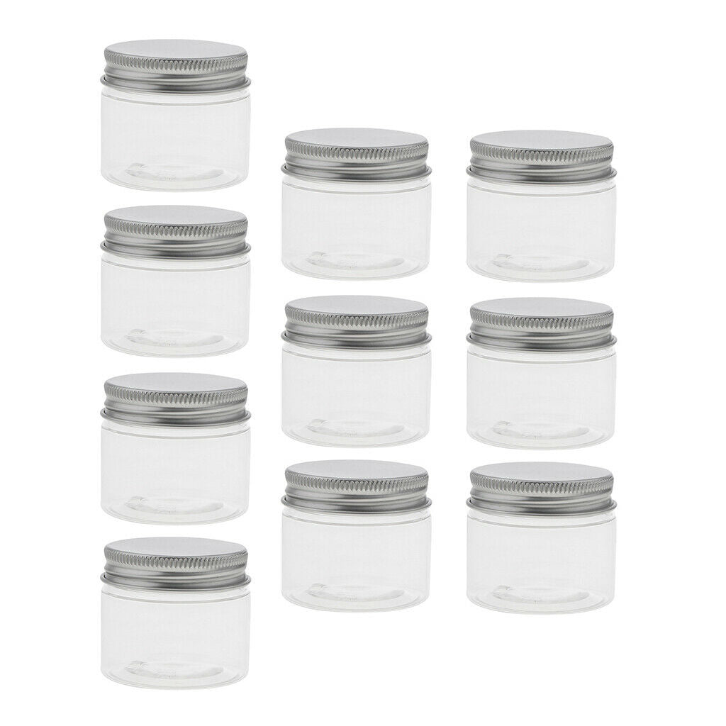 30 Pieces Clear Plastic Empty Cosmetic Jars Pots Makeup  Storage Case 50 Ml