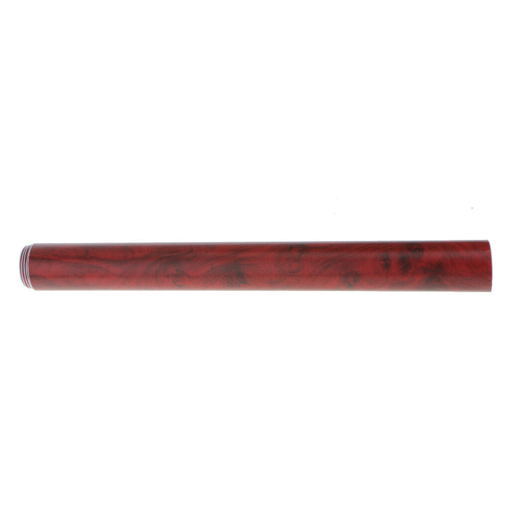 2 Pieces (40 Cm, Red + 30 Cm, Yellow) Wood Grain Wrap Self Adhesive Sheet For