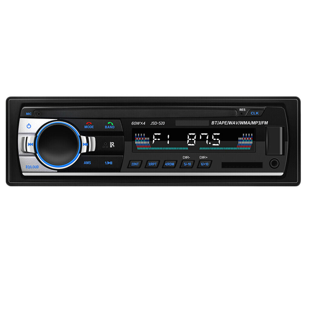 Bluetooth 4 x 60W Car Stereo Radio MP3 Player FM SD TF AUX In-dash JSD 520