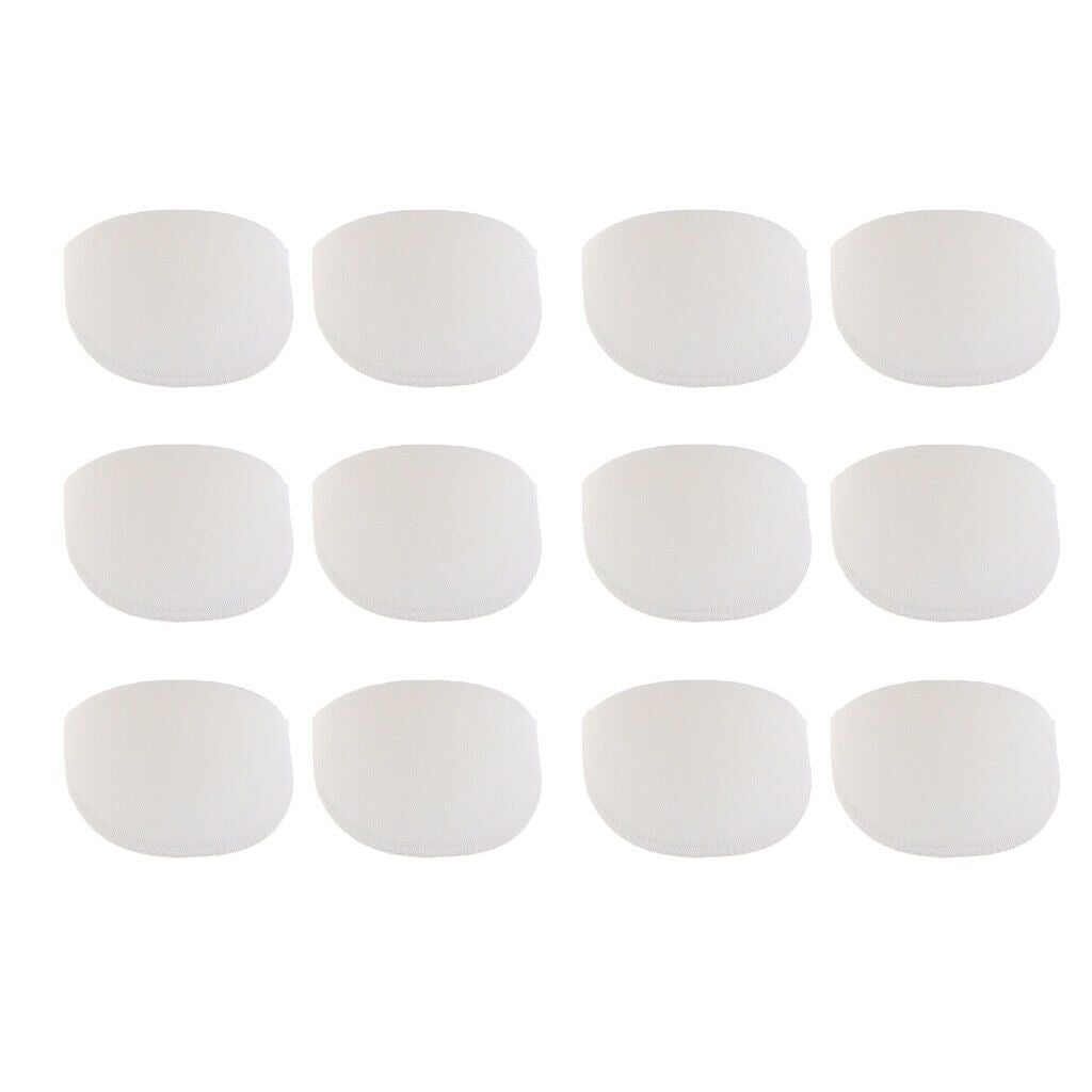 12 Pairs Sponge Shoulder Pads Sewing Crafts for Clothing Accessory White