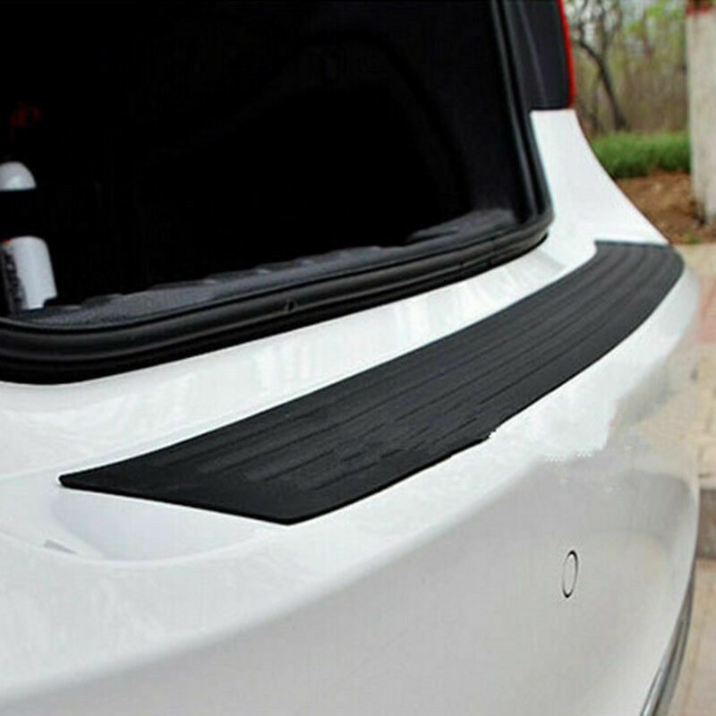 Car SUV Rear Bumper Trunk Sill Corner Protector Trim Rubber Guard Pad 35.4"Black