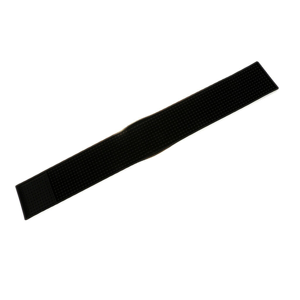 2x Rubber Bar Service Mat Water Proof Bar Mat Cocktail Cup Coaster Tool 8x58CM