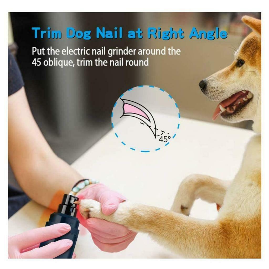 2- Electric Dog Nail Grinder Clippers Trimmer Pet Claw Care