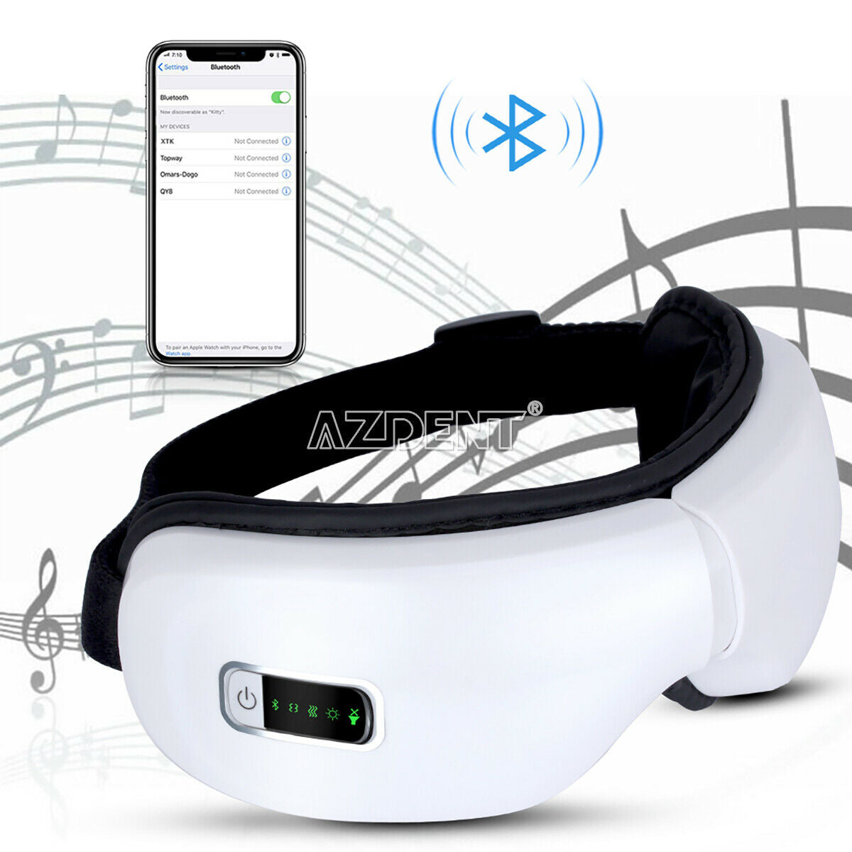 Eye Health Care Wireless Bluetooth Eye Massager 5 Modes Intelligent Air Pressure