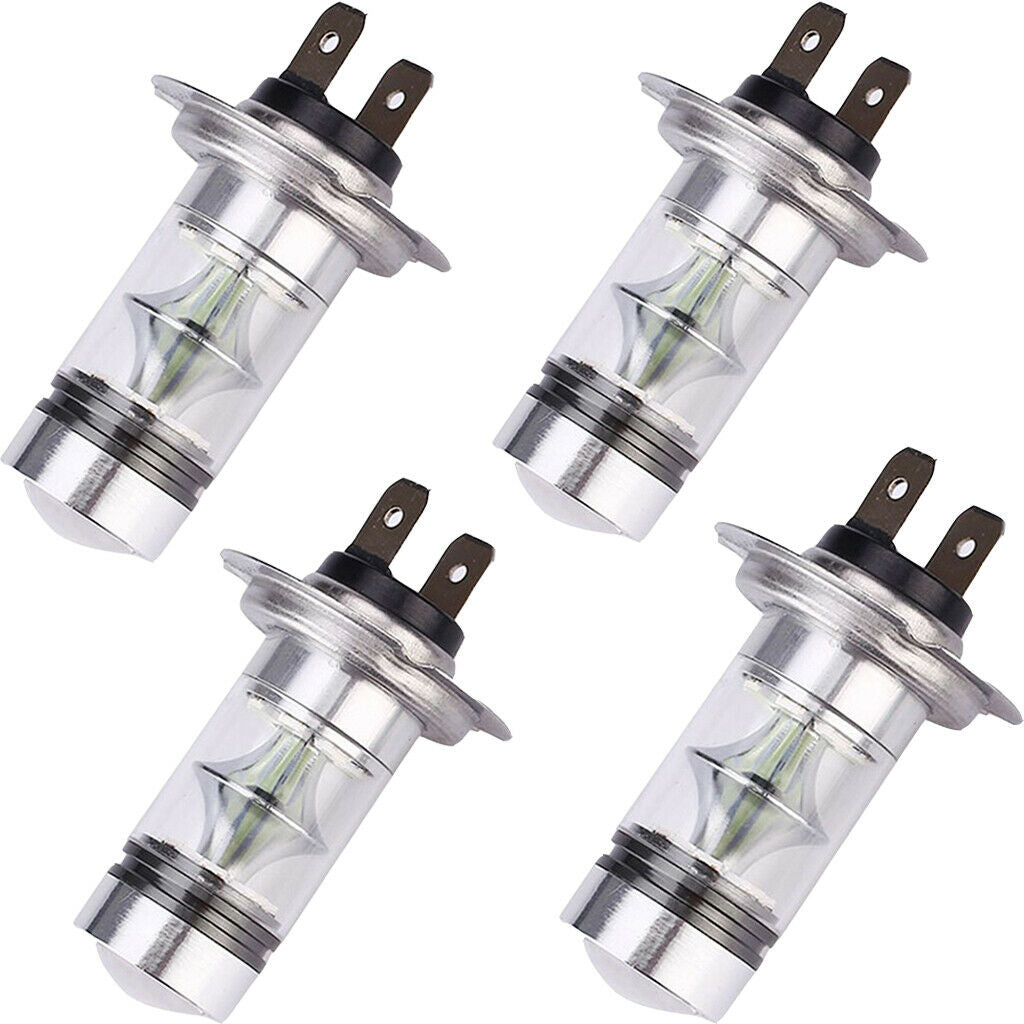 4Pcs Mini Bright 8000K 100W DC12V SMD Auto Foglight Lamp Bulbs Waterproof H7