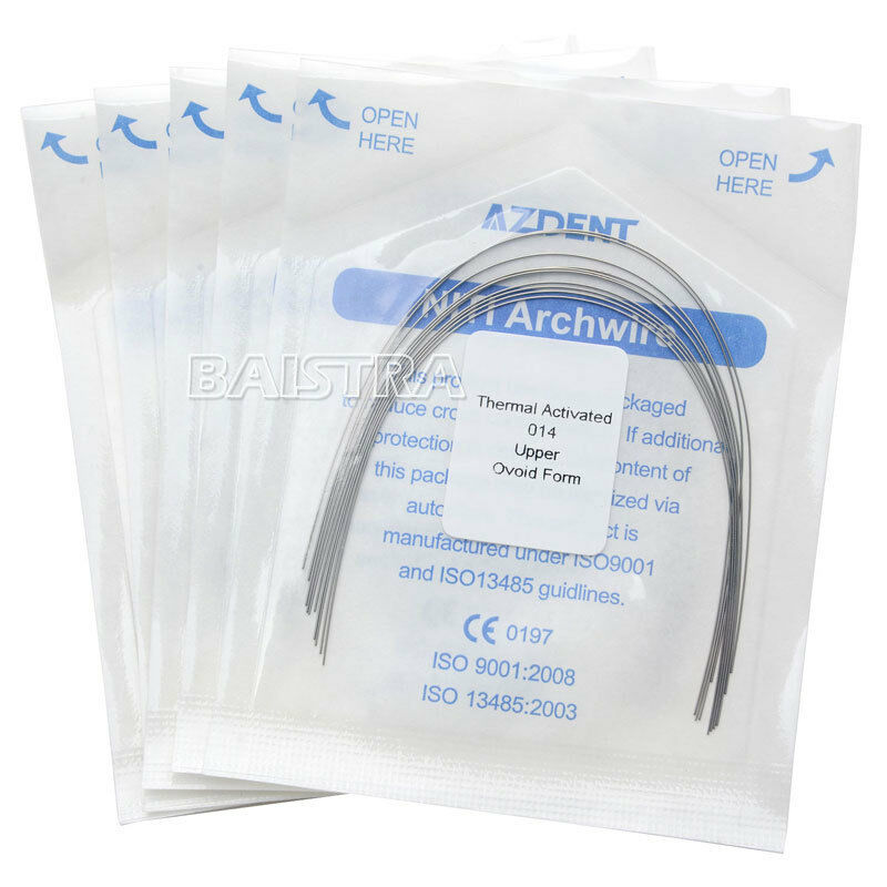 200X Dental Orthodontic Heat Thermal Activated Niti Round Arch Wires 014 Upper