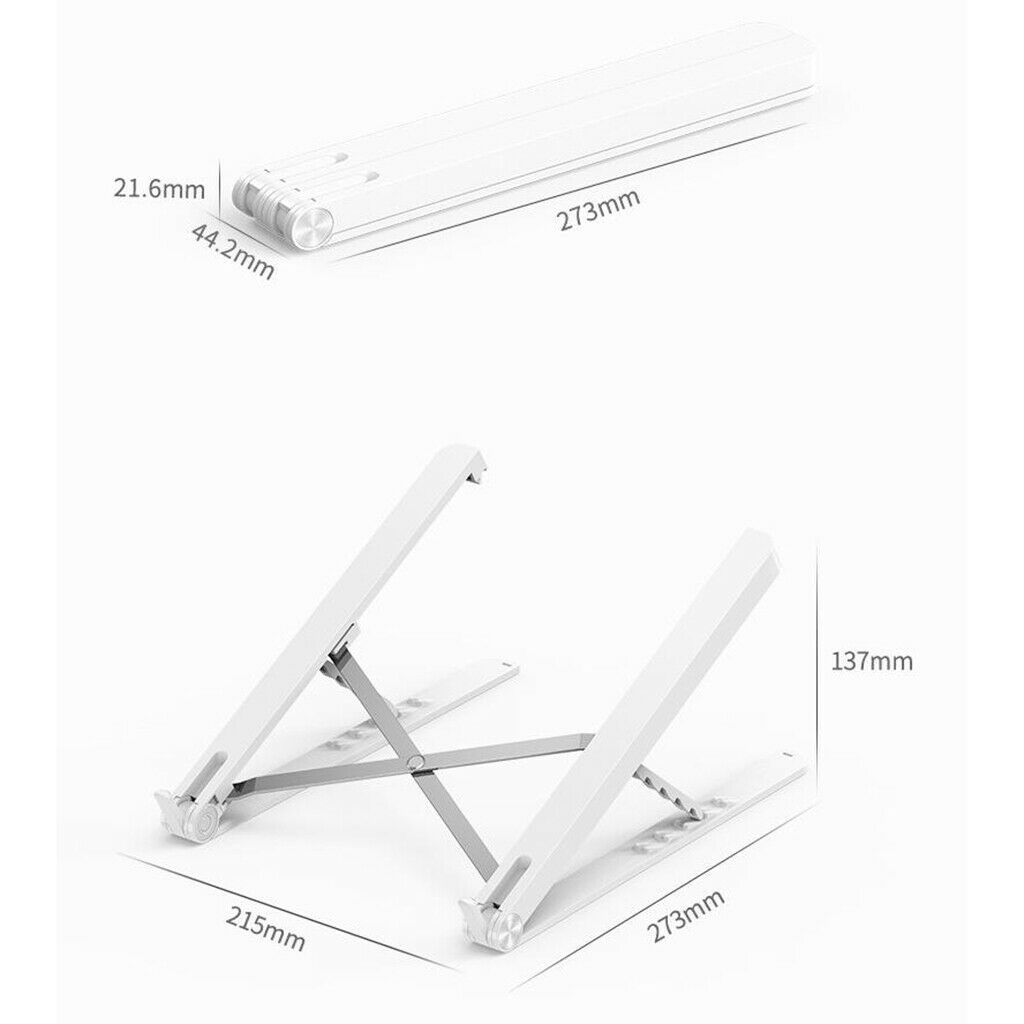 Portable Foldable Laptop Stand Table Riser Adjustable with Fan for