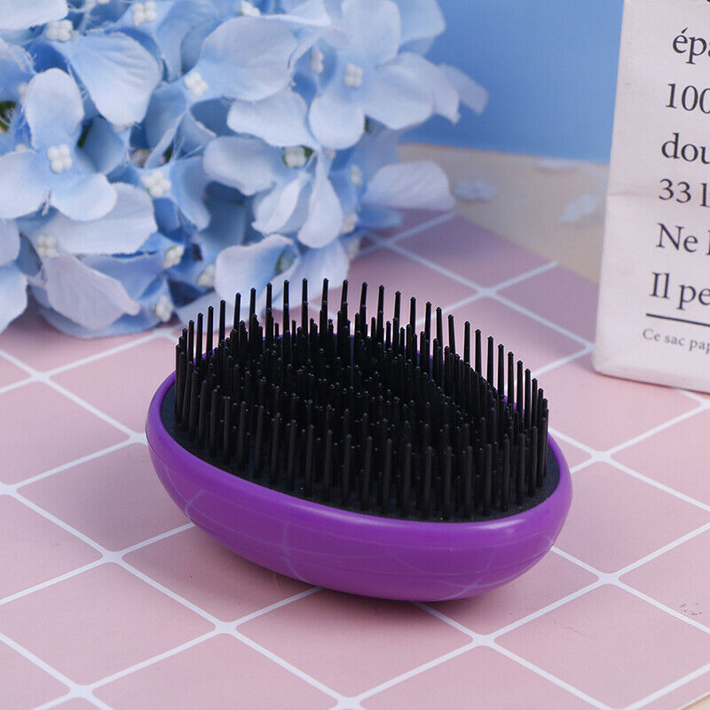 Egg Design Magic Hair Brush Round Portable Plastic Comb Scalp Massage Co.l8