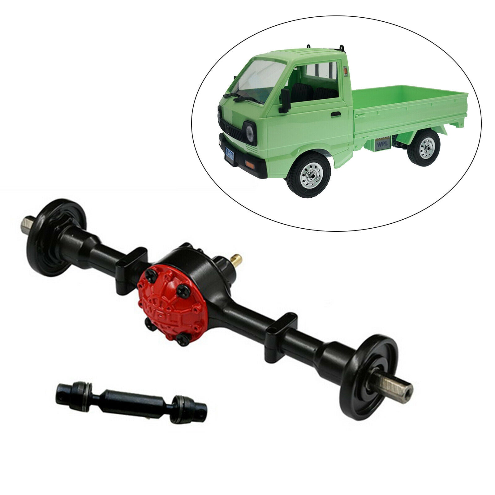 Metal Rear Axle Housing Drive Shaft Upgrades Fits WPL D12 RC Truck Parts