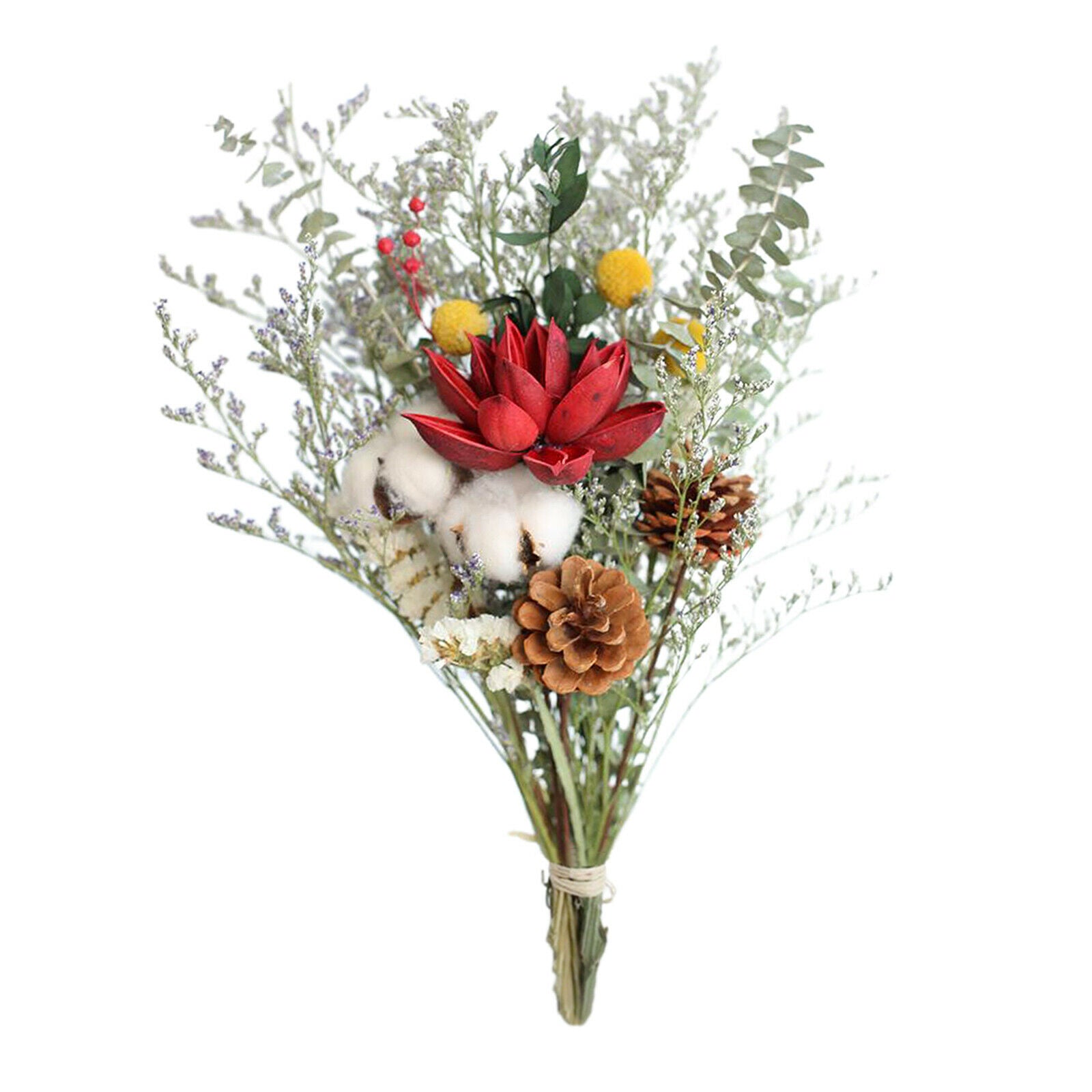 2Pcs Beautiful Natural Dried Bouquet Natural Eucalyptus Party Arrangements