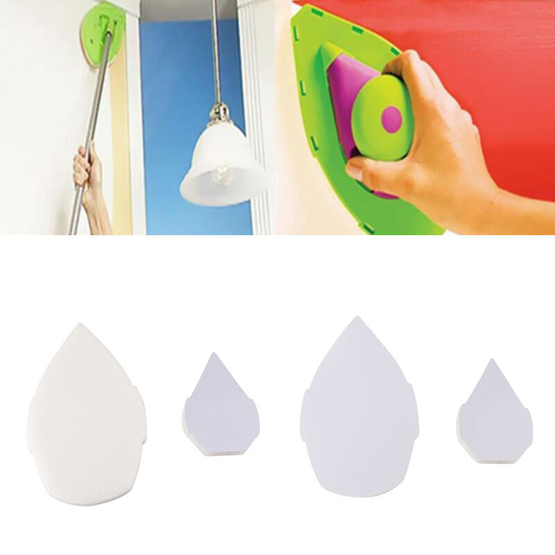 4x Sponge For Paint Pad Wall Painting Roller Tool Tray Edge Cleaning Tool HN US