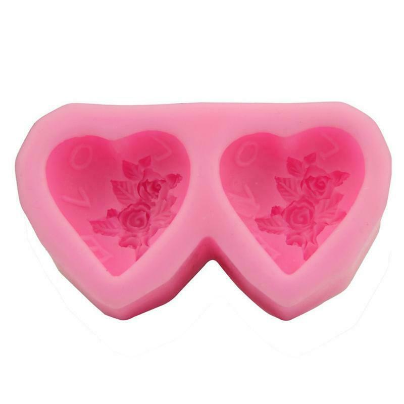 Valentine's Day Rose Heart Decoration Silicone Soap Mould Craft Handmde Soap Mol