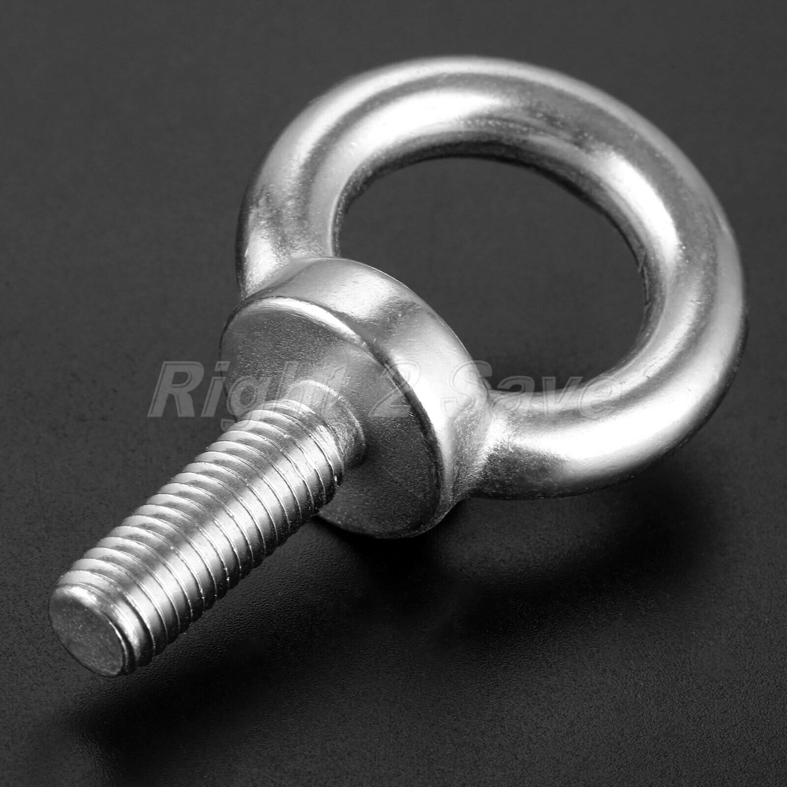1 Piece 316 Stainless Steel Lightweight Polished Finish Lifting Eye Bolt M10*30