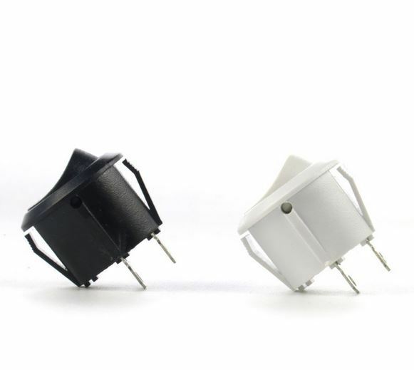 new 5x Plastic Round 2-Pin ON-OFF 12V SPST Rocker Boat Snap Switches IN Tt