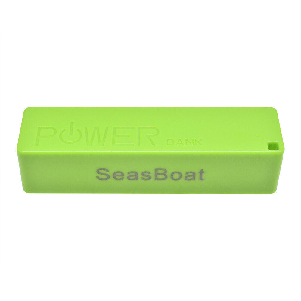 SeasBoat 1800m/2200m/2600mAh Green USB Power Bank Case 18650 Battery Charger DIY