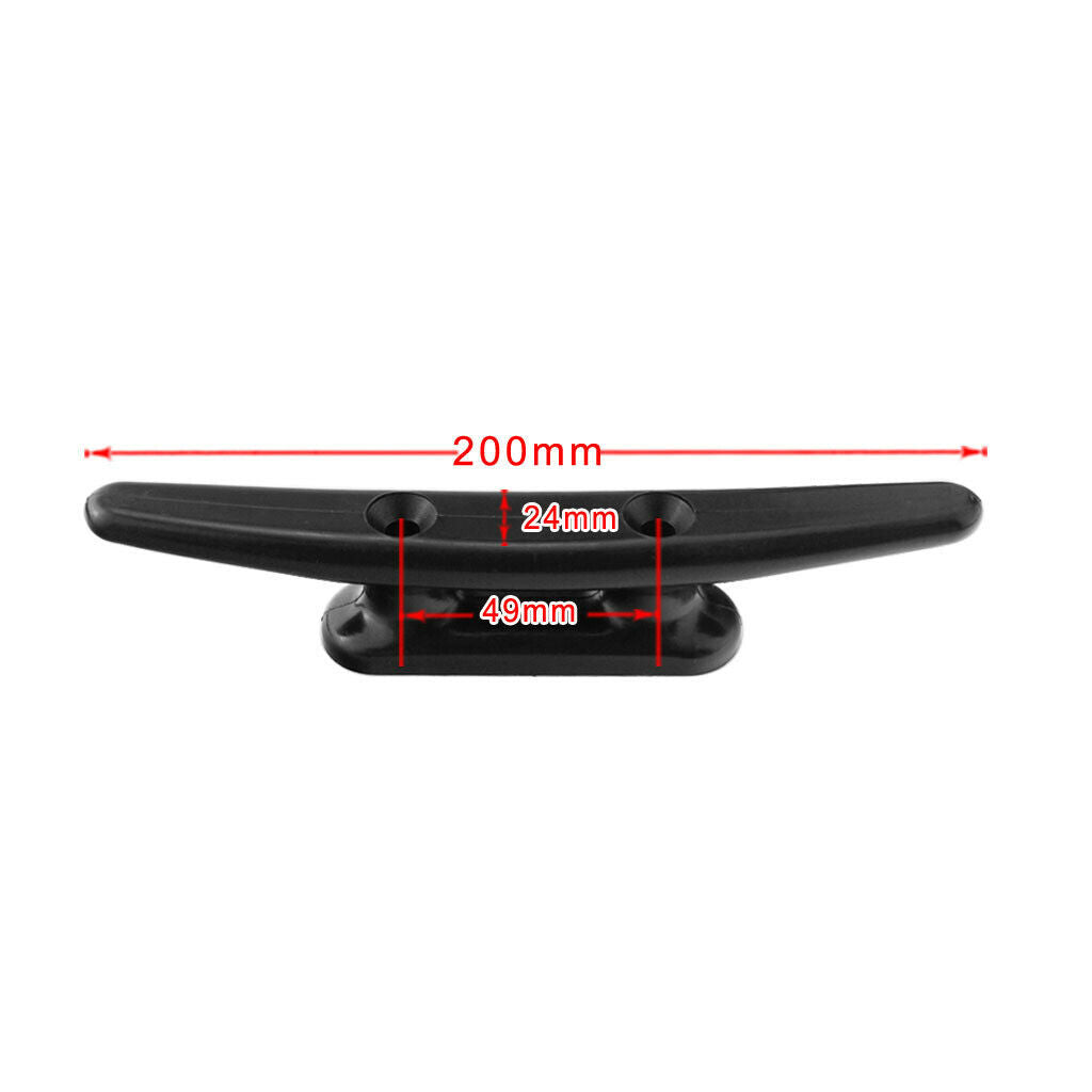 Heavy Duty 8'' Nylon Marine Boat Flat Top Low Cleat Rope Tie Hardware