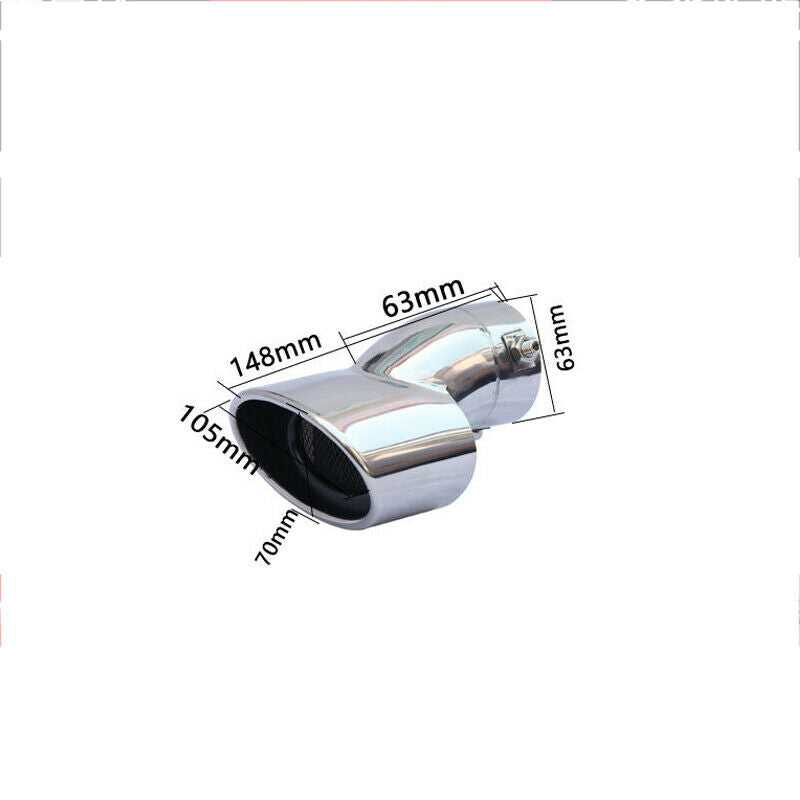 Car 63mm inlet Roasted Exhaust Tip Tail Pipe Muffler Stainless Steel  End Pipe