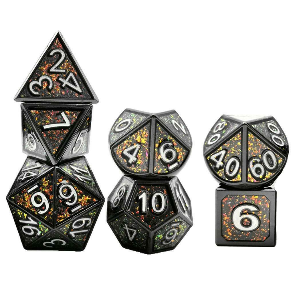 7Pc Metal Multi Side Dice Set D4 D6 D8 D10 D12 D20 for Board Game Toys #4