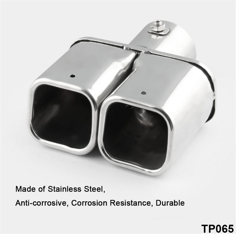 2.4"Stainless Steel 1to2 Twin Double Dual Straight Pipe Exhaust pipe Muffler tip
