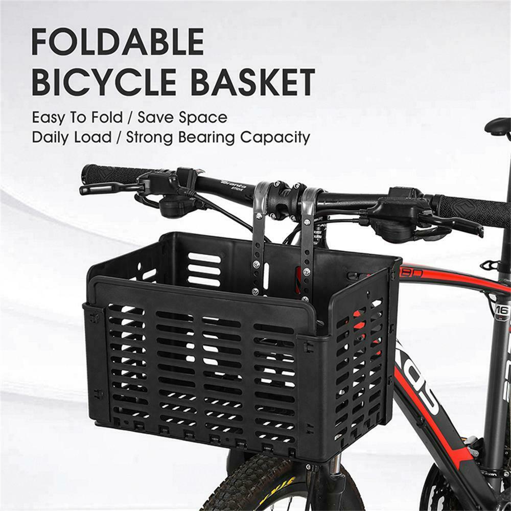 Bicycle Front Foldable Basket Riding Rear Pannier Quick Release Shopping Casing