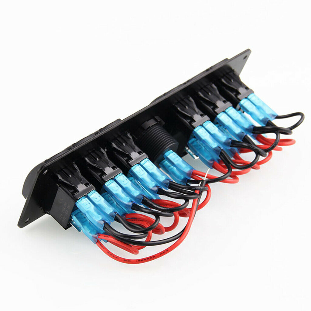6 Gang Waterproof Car Auto Boat Marine Color LED Rocker Switch Panel