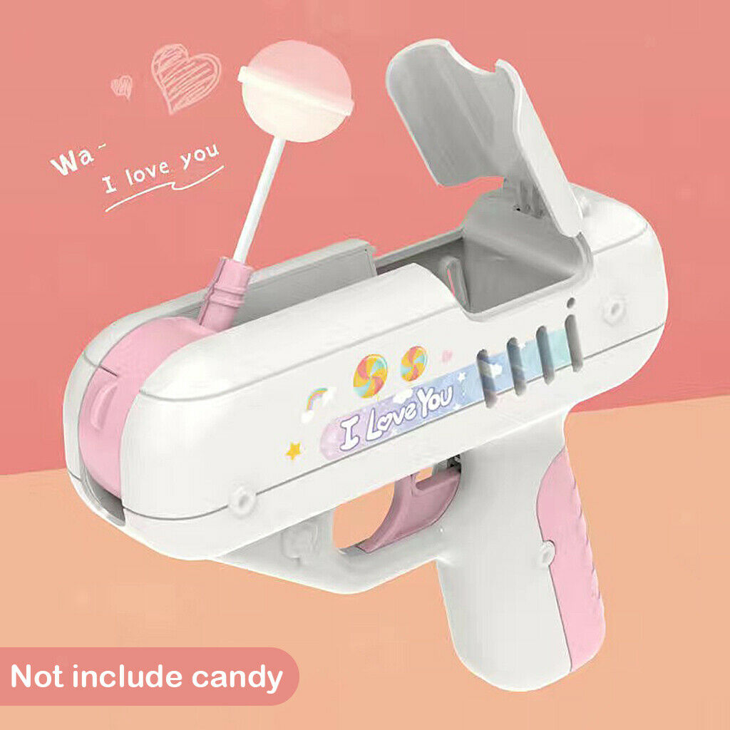 Lollipop Gun Candy Gun Sugar Sweet Toys Surprise for Boys Girls Xmas Gifts Pink