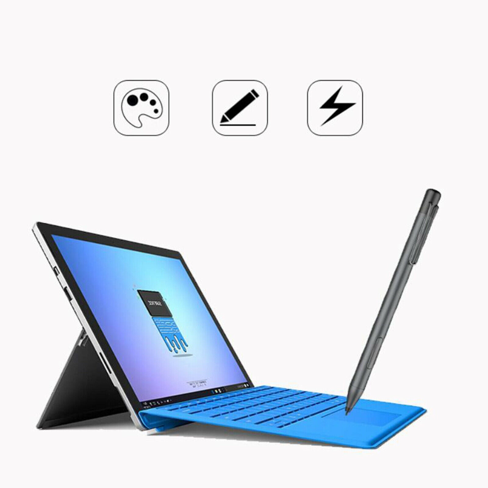 Stylus Pen for Surface Pro Palm Rejection Easy Use Lightweight Black