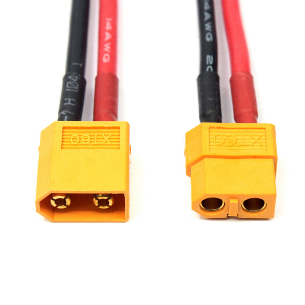 1Pair Maximum Current 88A 14 AWG XT60 Battery Male and Female  Connector Cable