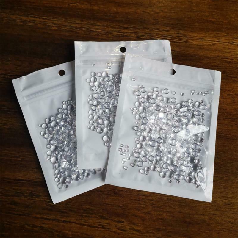 350 Pcs Round Imitation Dew Beads DIY Material Simulation Dewdrop Flat-Bottomed