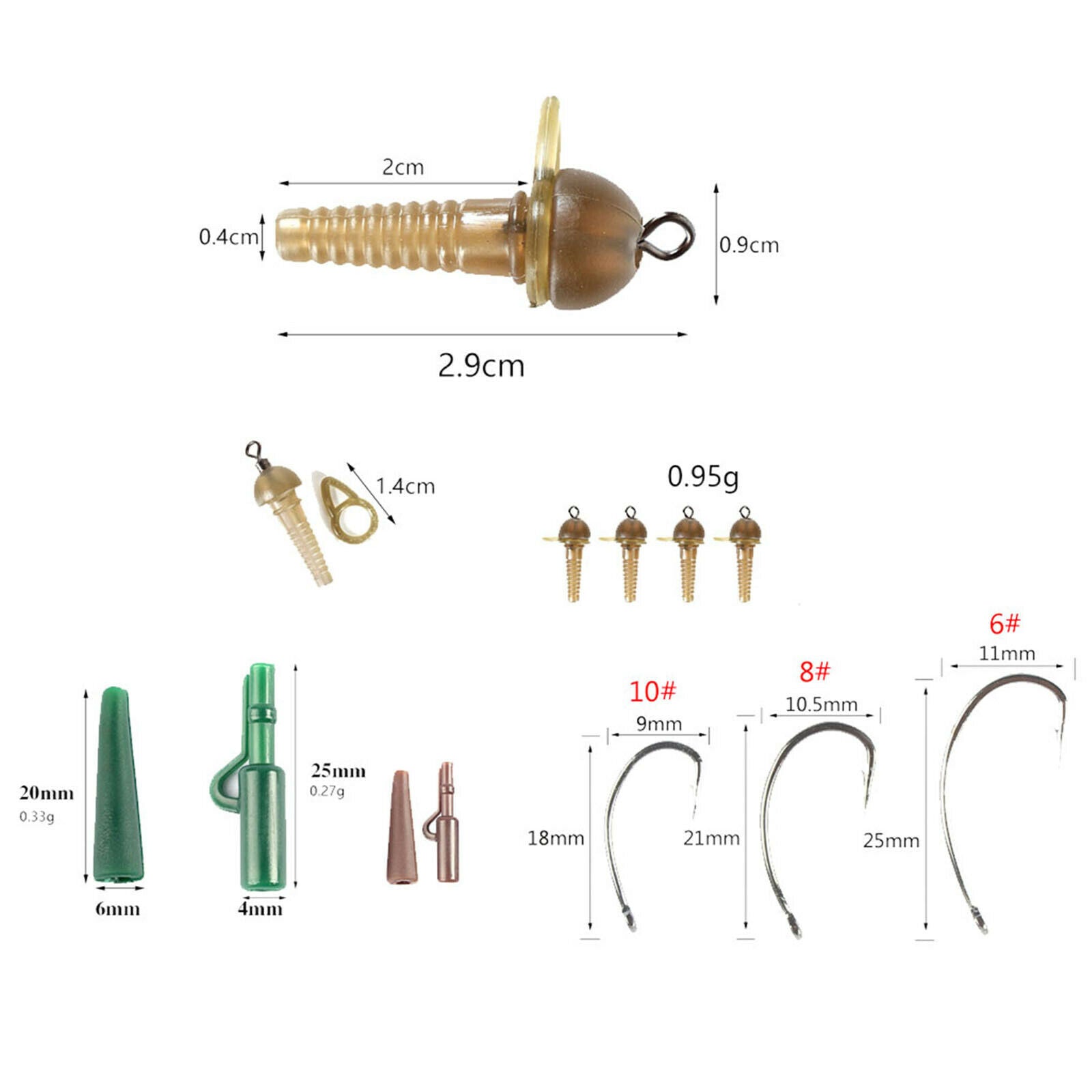 254Pcs Trout Fishing Tackle Kit Fishing Gear Set Clips Needles Gear Stick