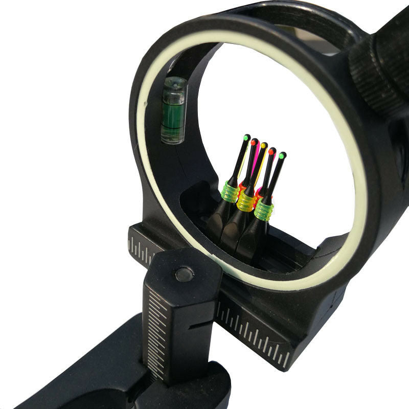 Archery Compound Bow Sight 5 Pin 0.029" Optical Fiber Micro Adjustable Hunting