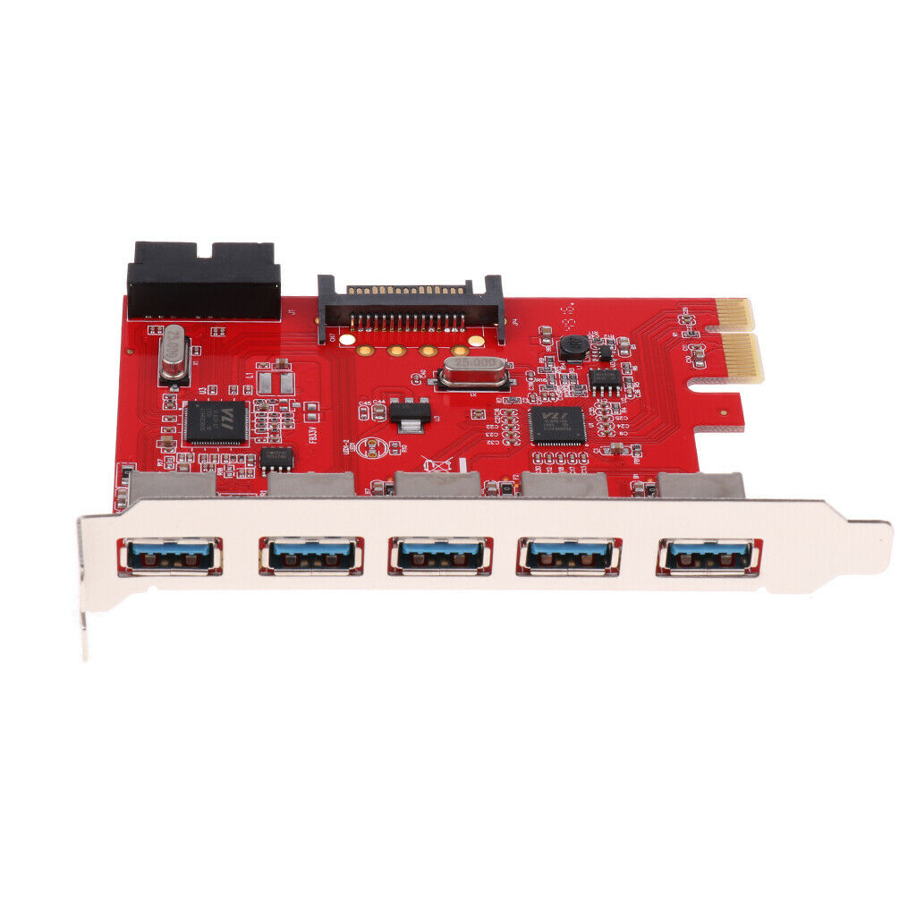 5 Ports PCI-E to USB 3.0 HUB   Expansion Card Adapter 5 Gbps Speed