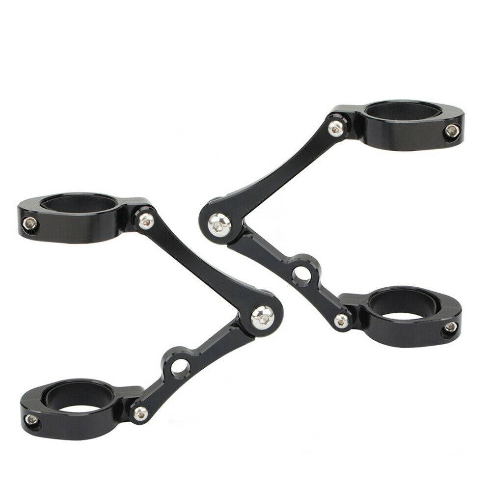 48mm 2x Motorcycle Headlight Bracket CNC Mounting Front Fork Tube Holder Clamp