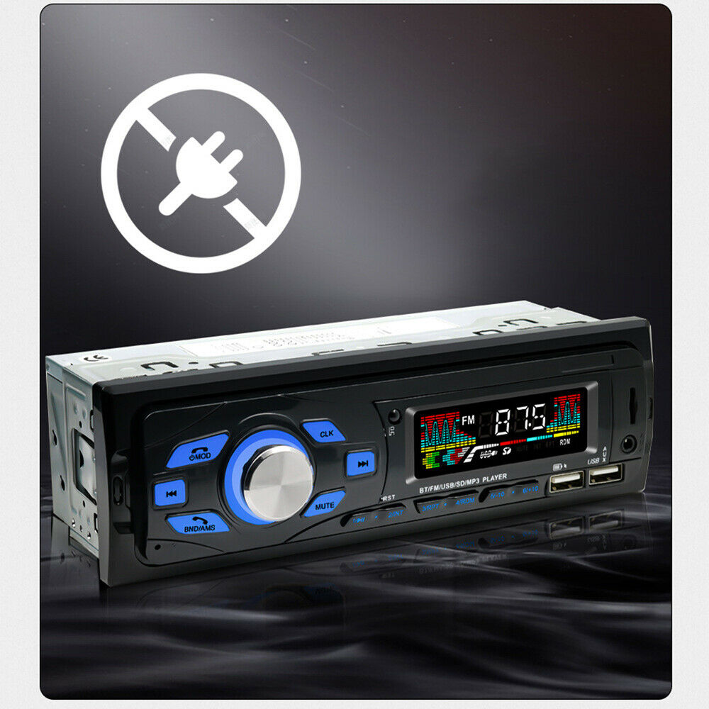 new Car Stereo with Built-in Mic MP3 Player U-disk/AUX Input Car FM Radio
