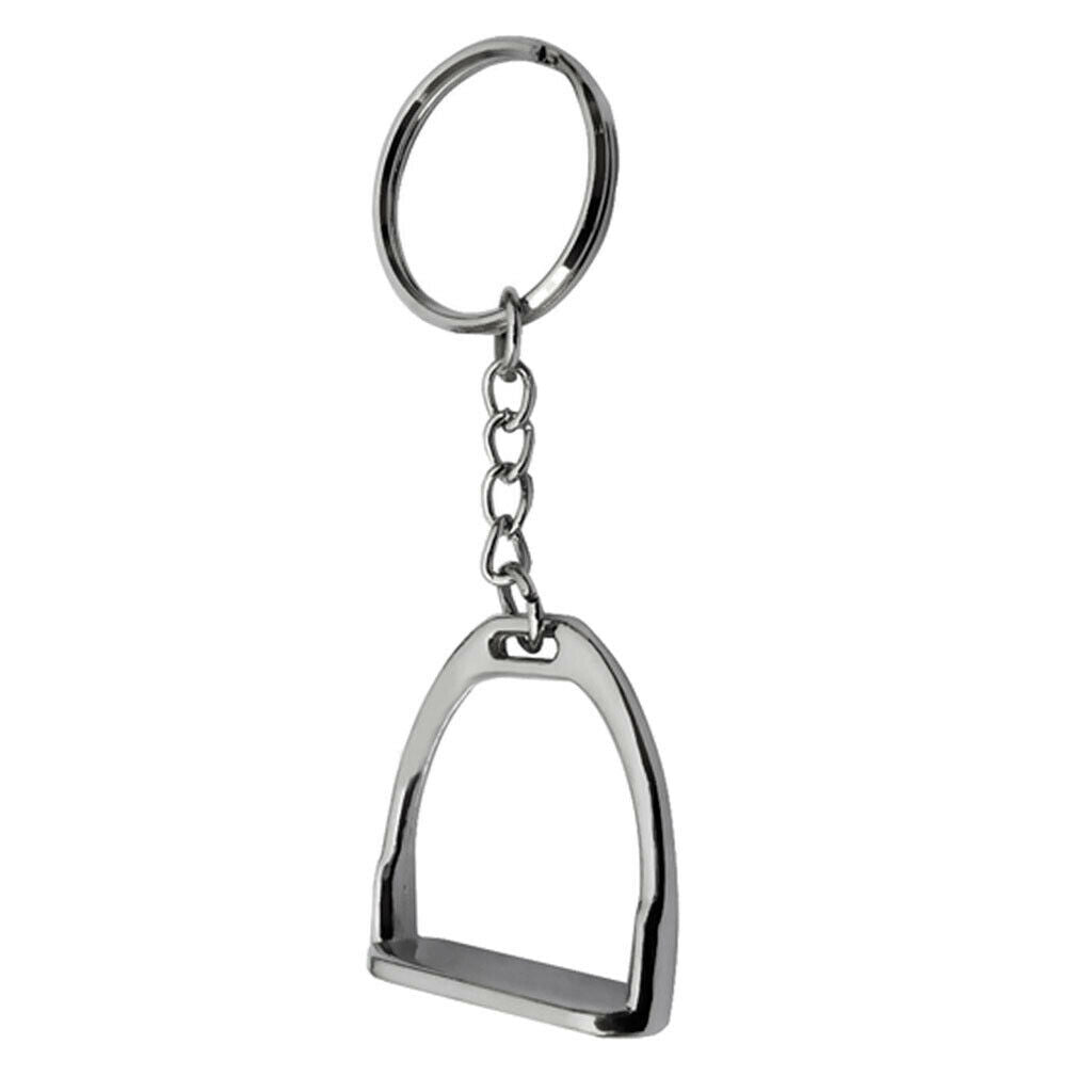 2pcs Horse Stirrup Keyring Keychain Hanging