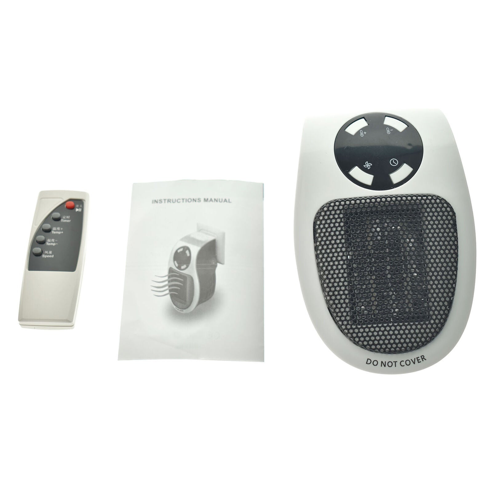 Portable Mini Electric Plug-In Wall Heater Handy Room Blower Fan Radiator 500 W