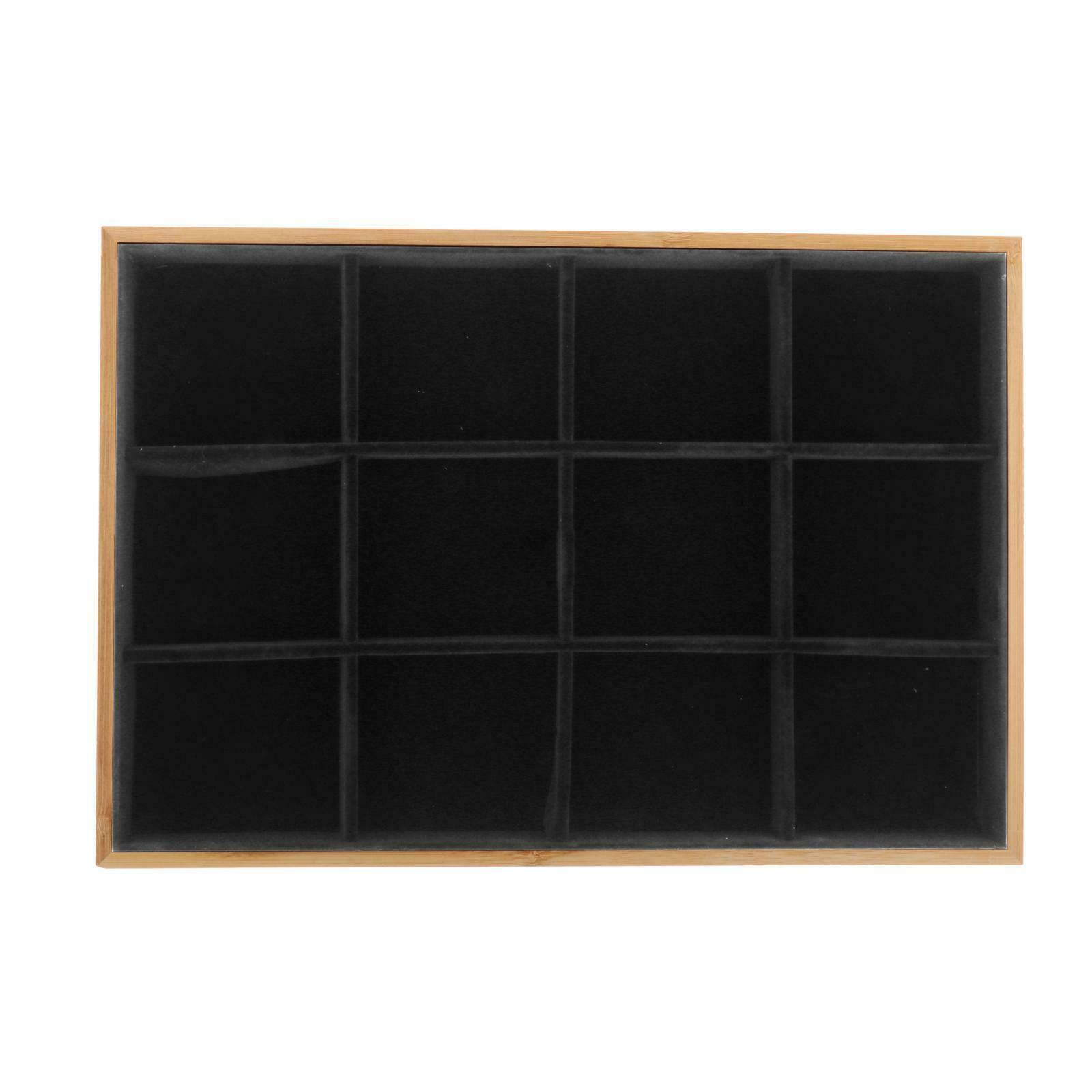 12 Slot Fashion Large Bamboo Necklace Jewelry Watch Box Stand Storage Show
