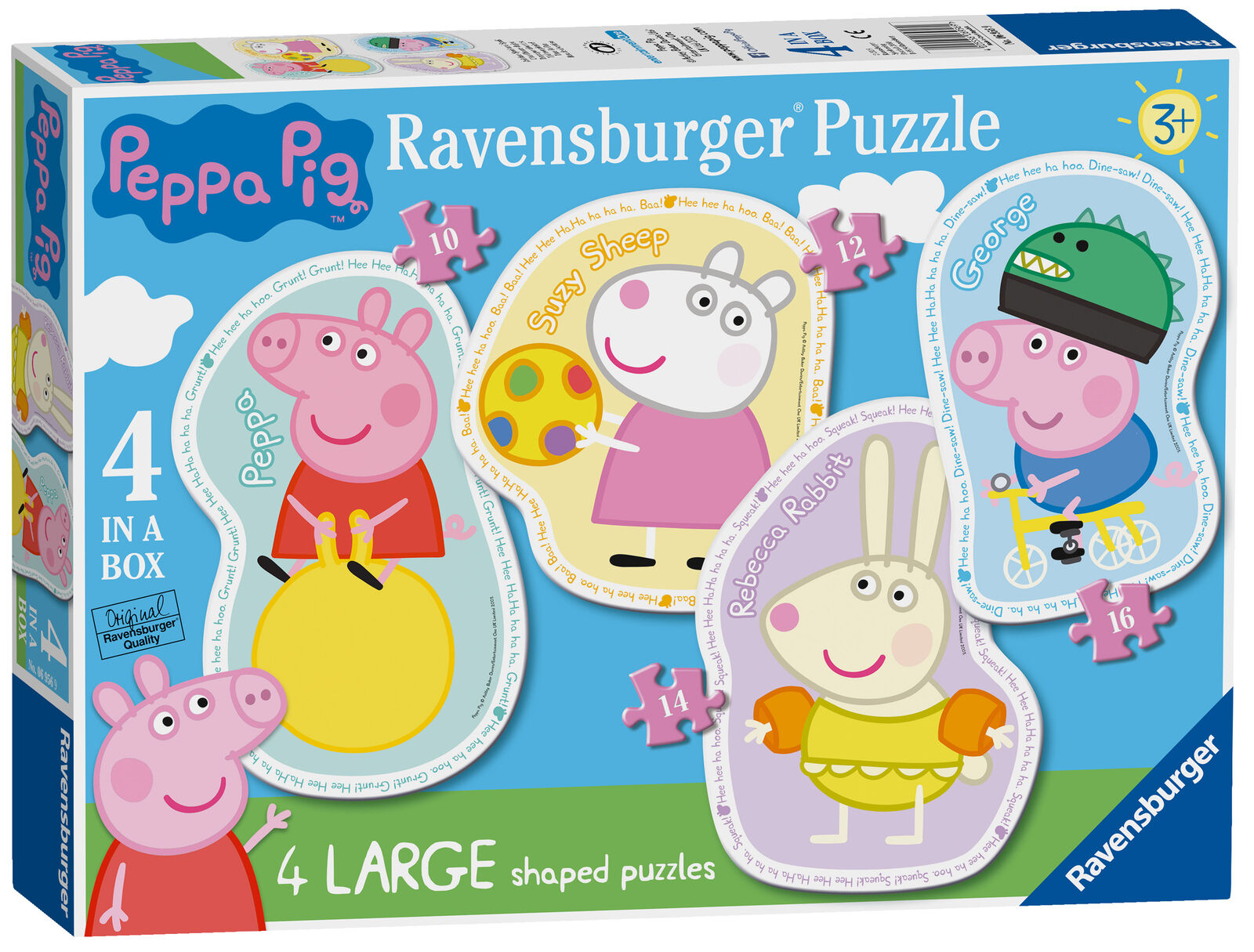 06956 Ravensburger Peppa Pig Four Large Shaped Jigsaw Puzzle 52 Pieces Age 3+