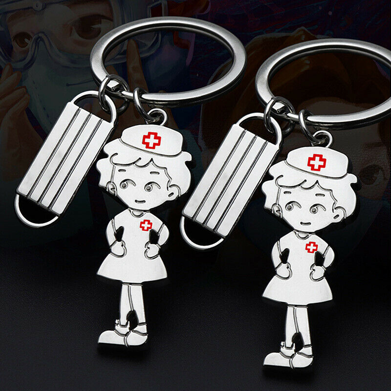 Nurse Key Chain With Tassel Charm Keychain Stainless Steel Women Bag Key .l8