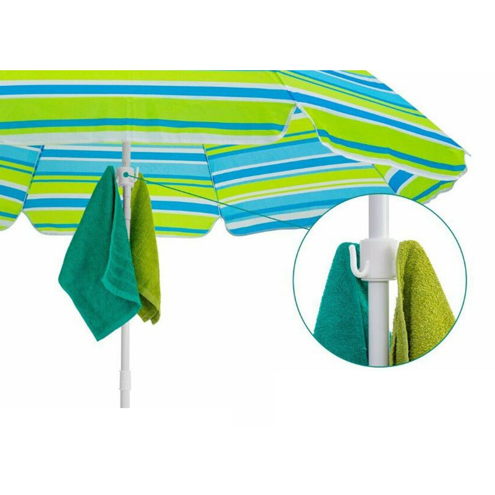 Plastic Beach Umbrella Table Tray with Hanging Hook for Beach Patio Garden
