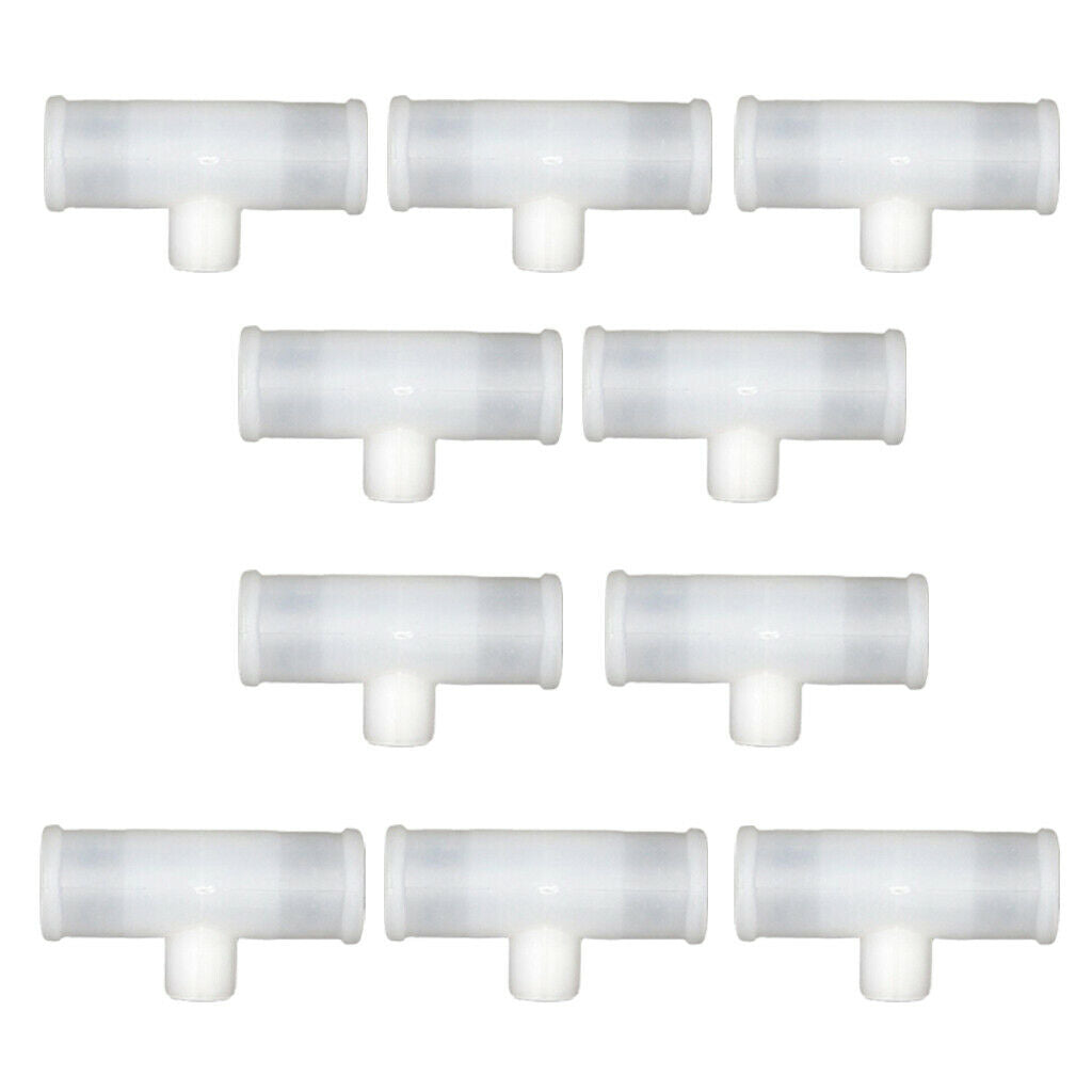 10pcs 3/4" Tee Fittings Joints Replacement for Threaded Poultry Nipples