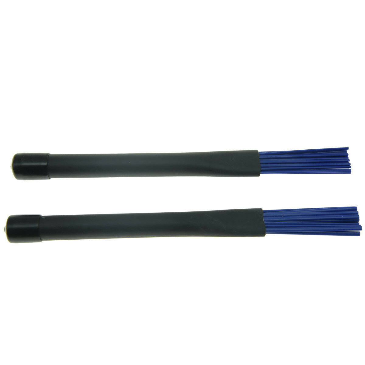 ASet of 2pcs Blue Professional Jazz Drum Brushes Rubber Handle and Nylon Sticks