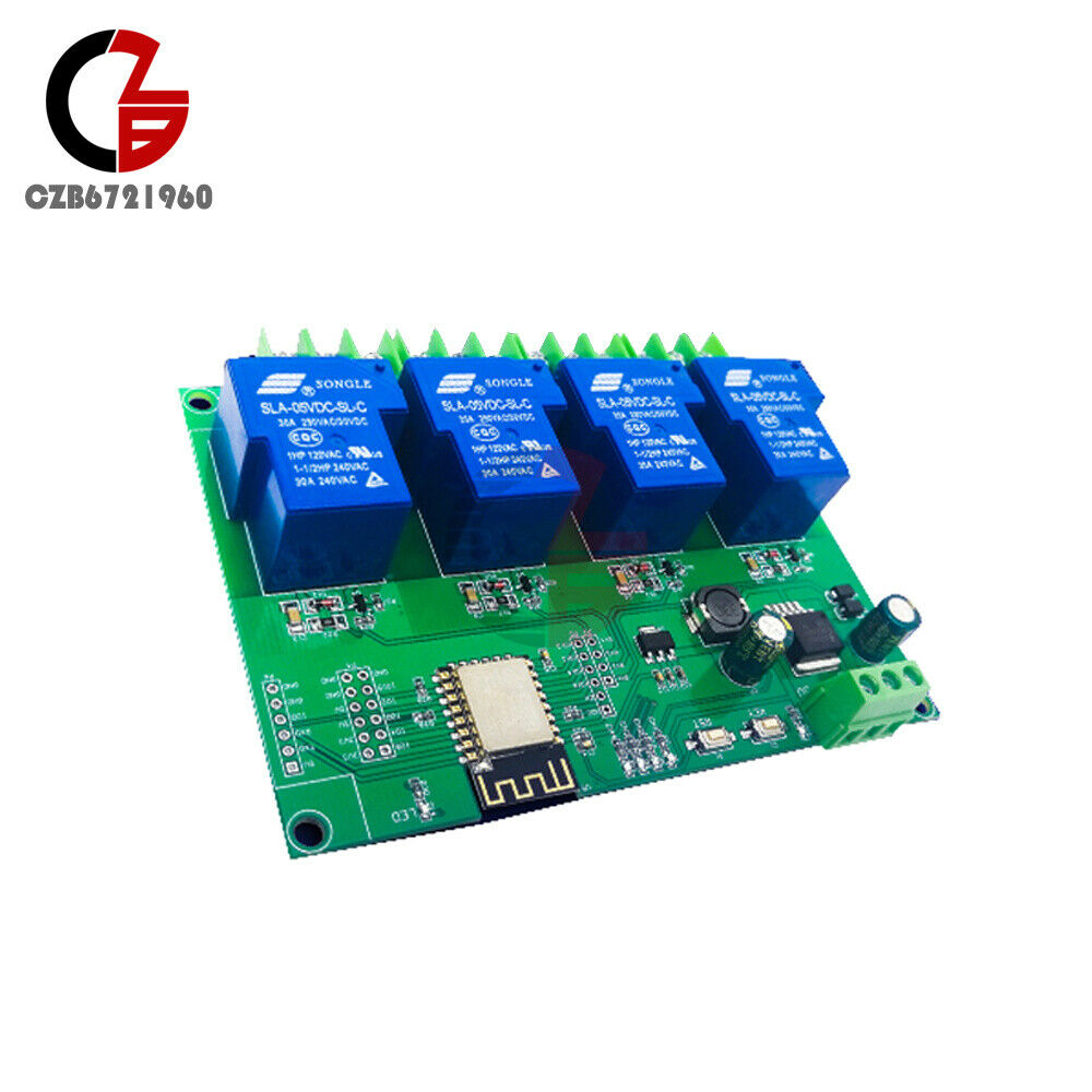 Smart ESP-12F DC 7-28/5V Power Supply Esp8266 Wifi 4Channels 5V/30A Relay Module