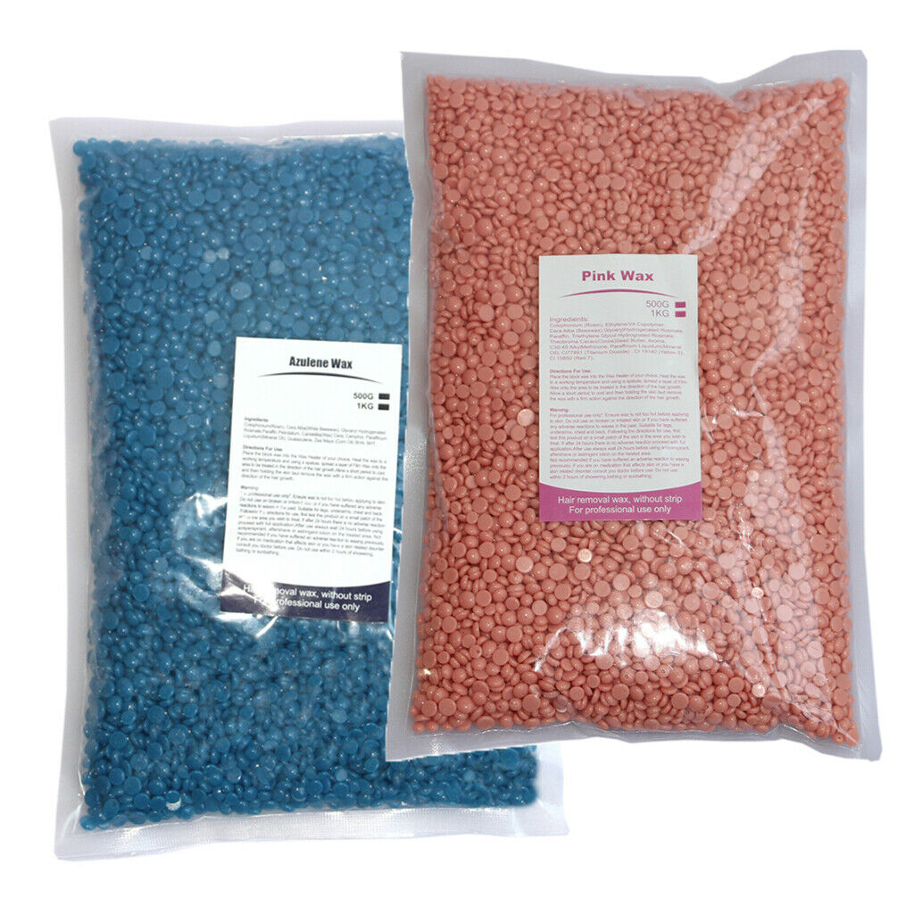 2Pcs Hard Wax Beans Painless Hair Removal Depilatory Bikini Legs Body Waxing