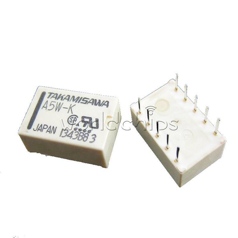 A5W-K A5W 2X 5V DIP-10 RELAIS TAKAMISAWA RELAY UM AUDIO SIGNAL WC