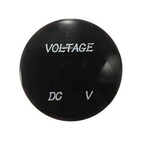 Waterproof Mini Round 12V-24V Car Boat White LED Digital Display Voltmeter Meter