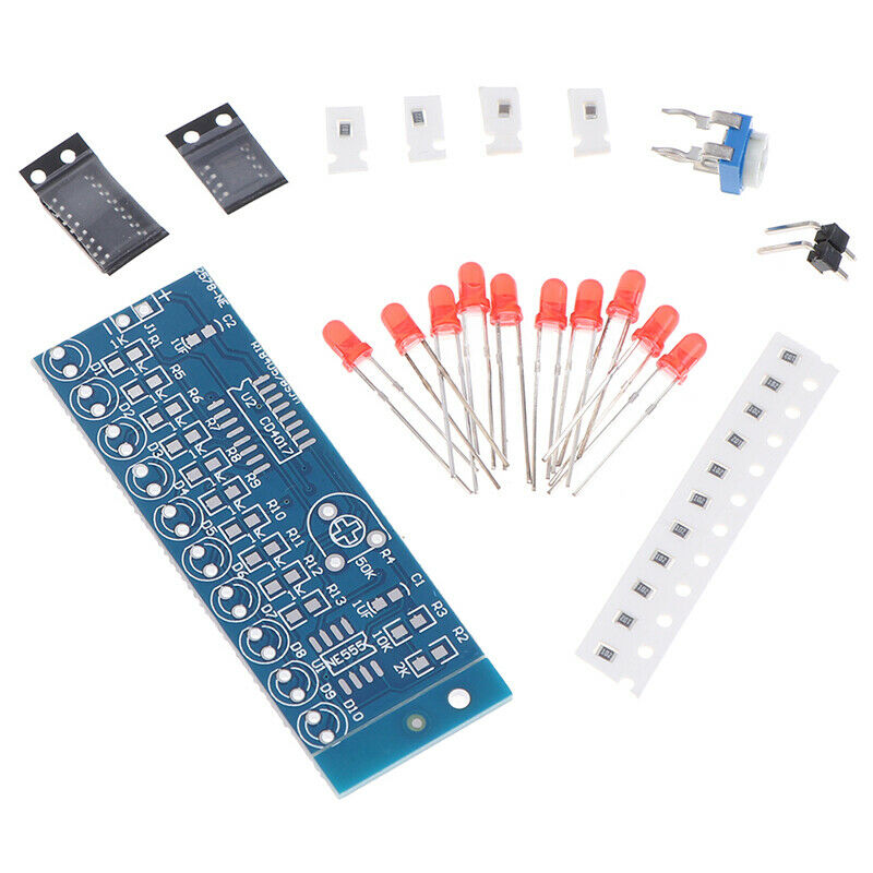 NE555+CD4017 Chaser Water Flowing Light LED Module DIY Soldering Practice.l8
